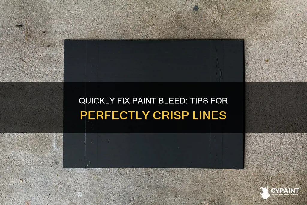 how to fix paint that has bled through tape