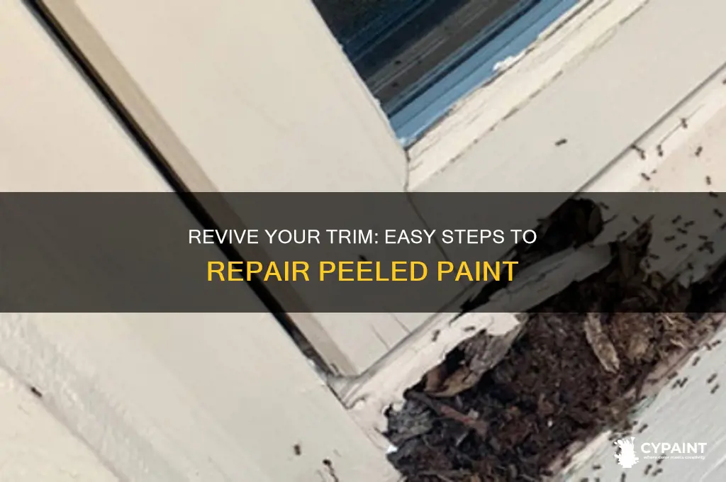 how to fix paint that peeled from trim