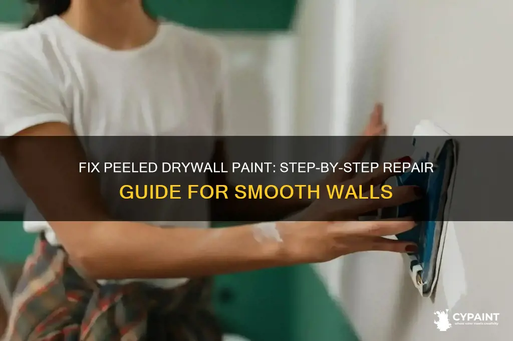 how to fix paint that peeled off drywall