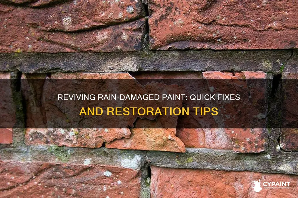 how to fix paint that was rained in