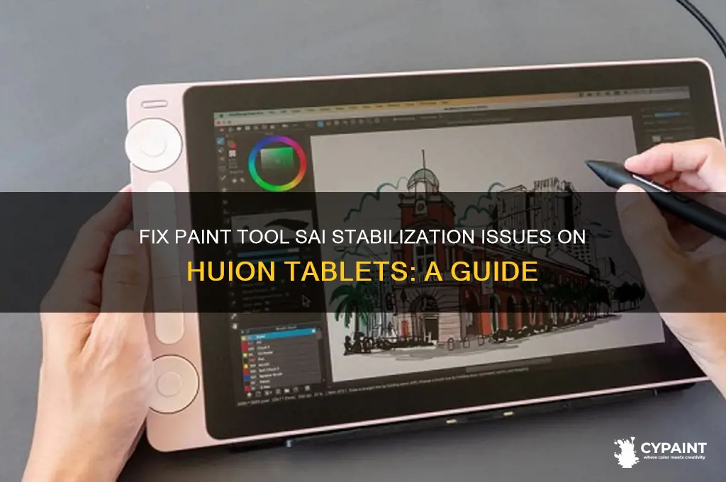 how to fix paint tool sai stabilization not working huion