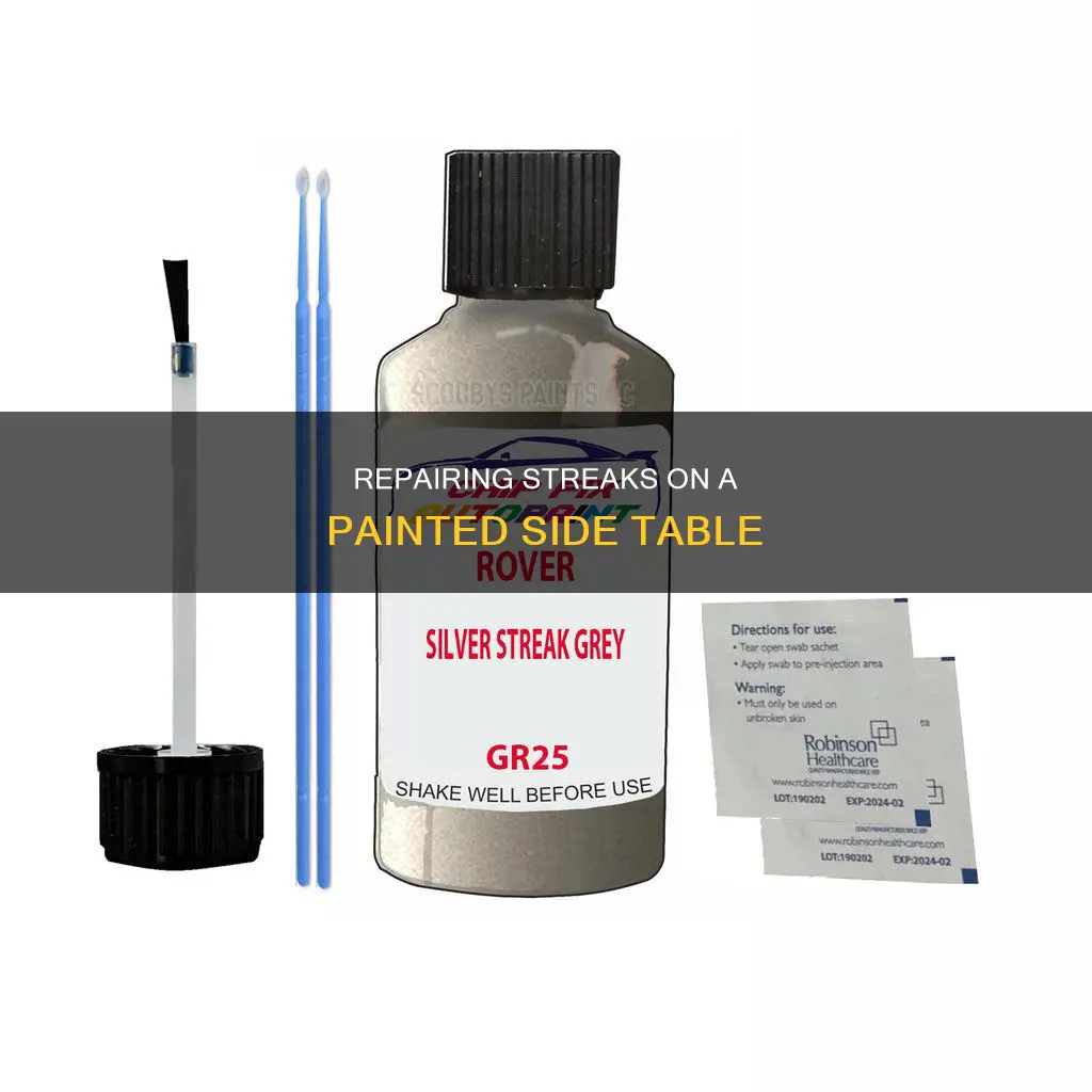 how to fix painted side table that has streaks