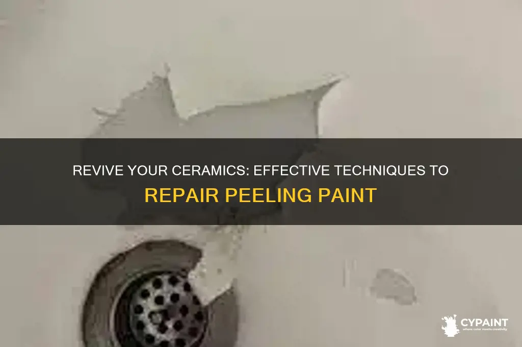 how to fix pealing paint on ceramics