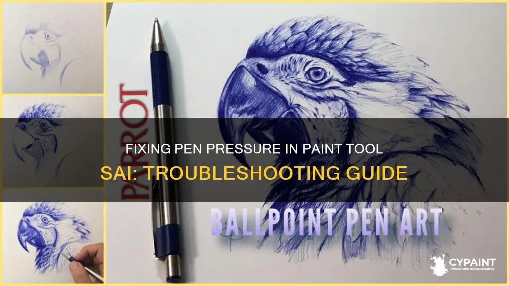 how to fix pen pressure in paint tool sai