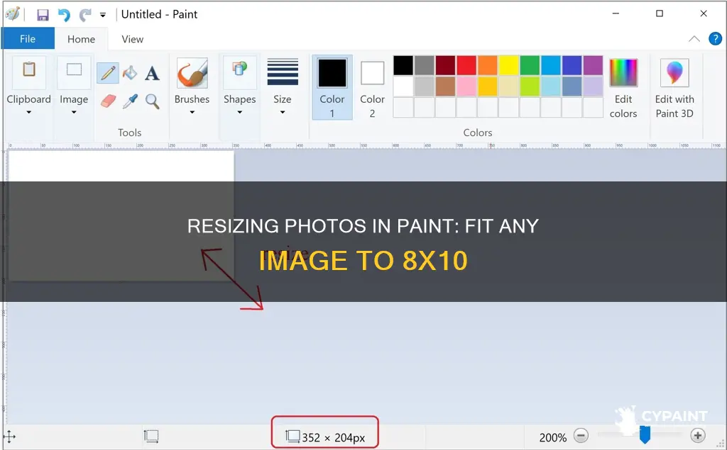 how to fix photo to fit 8x10 in paint