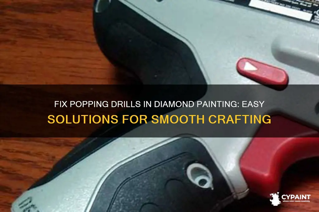 how to fix popping drills on diamond painting