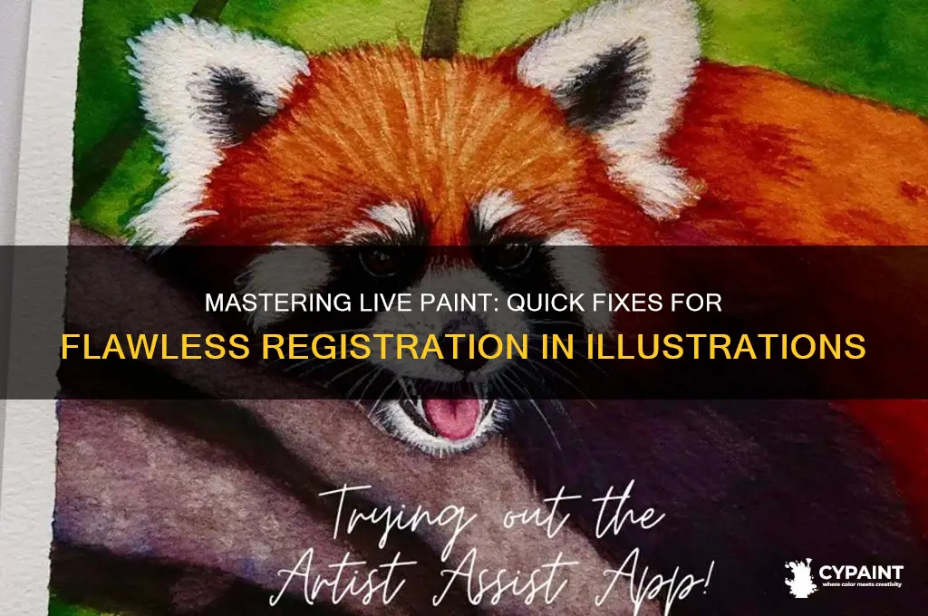 how to fix registration in live paint illustration