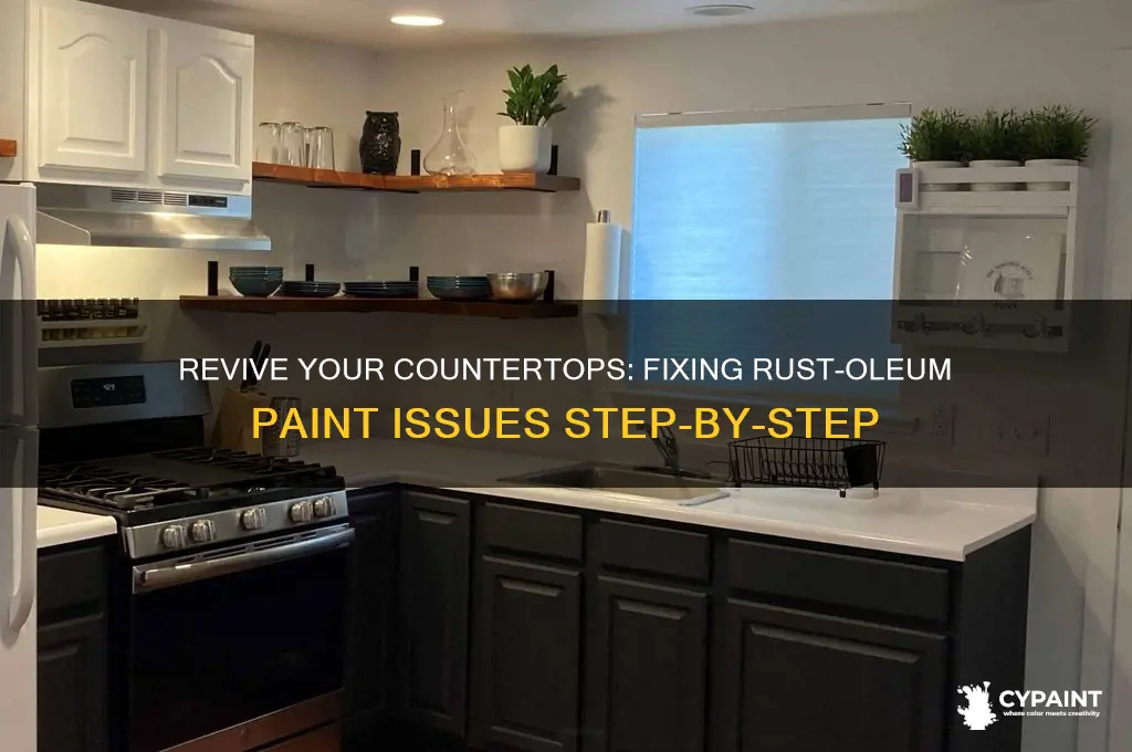how to fix rust oleum countertop paint
