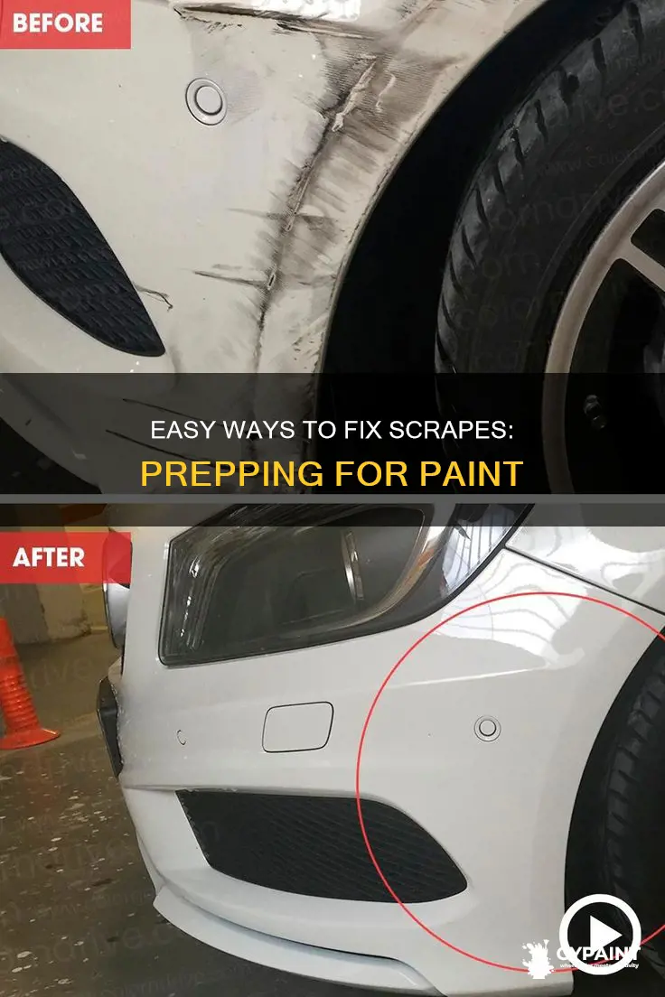 how to fix scrape that is down to paint