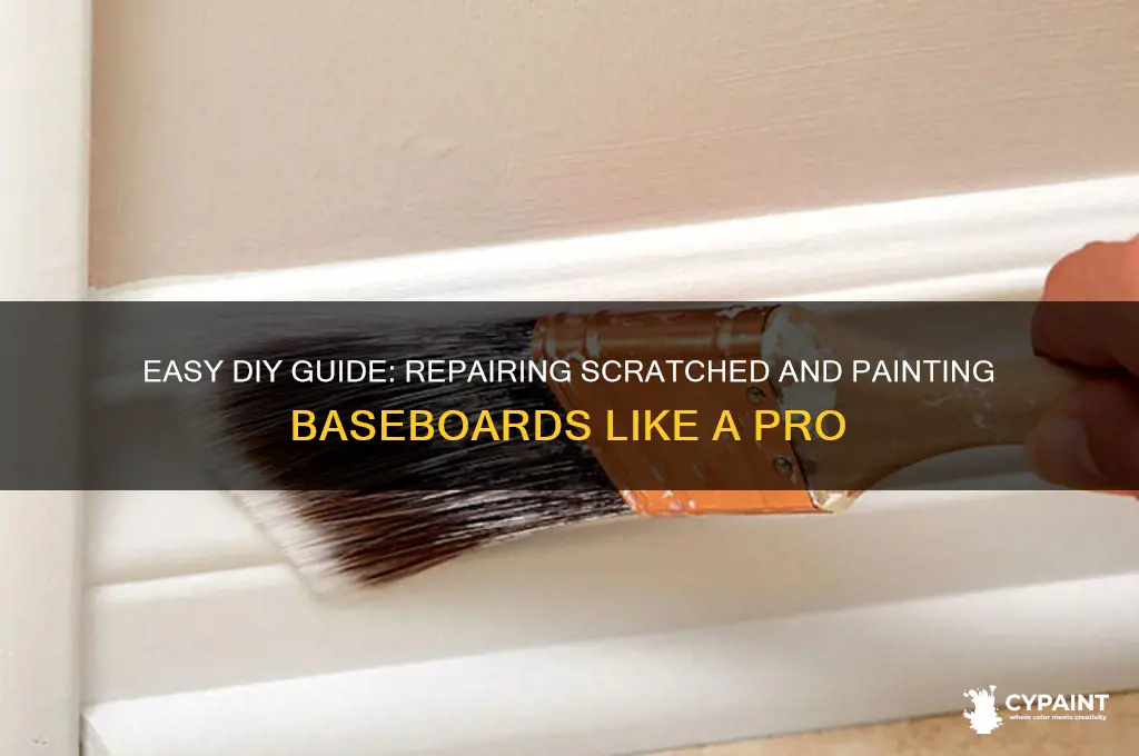 how to fix scratch and paint baseboards