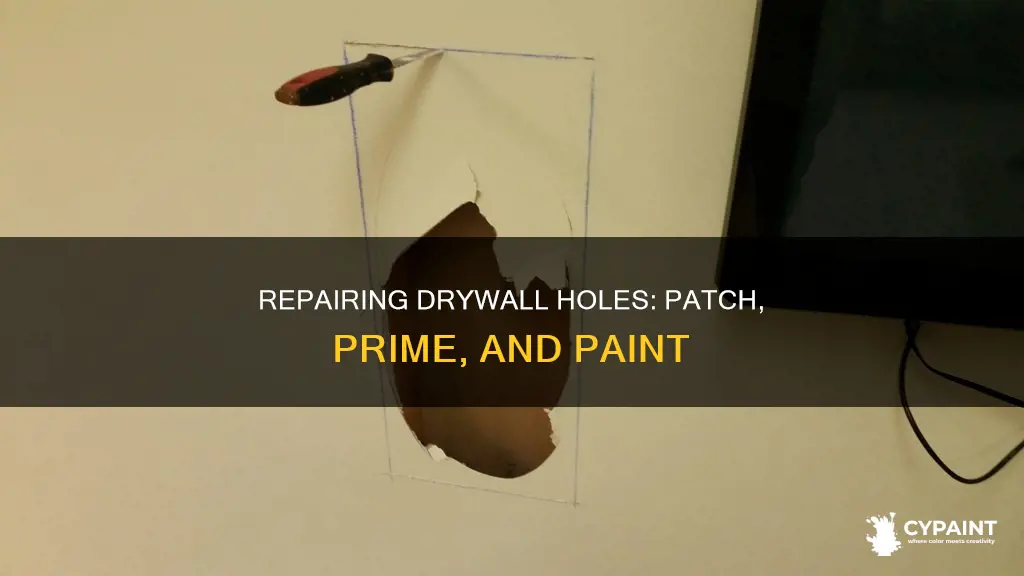 how to fix small hole in drywall with paint