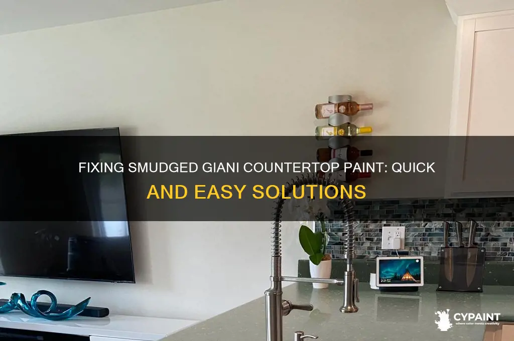 how to fix smudged giani countertop paint