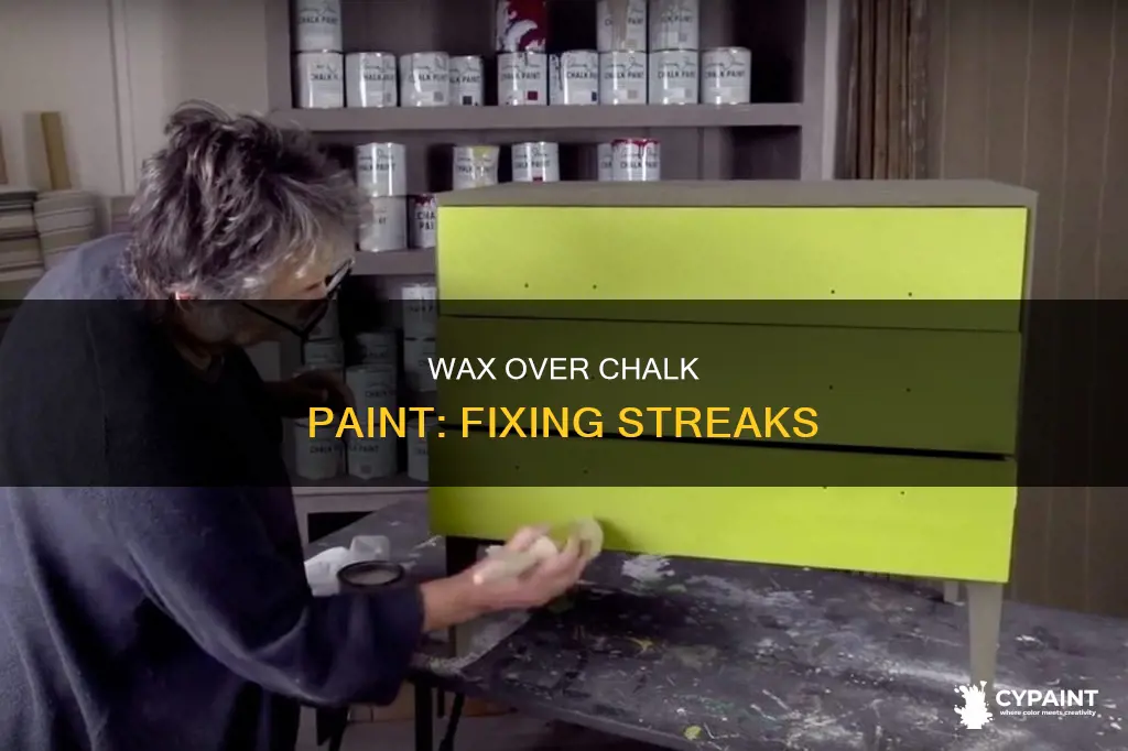 how to fix streaky looking wax ove shalk paint