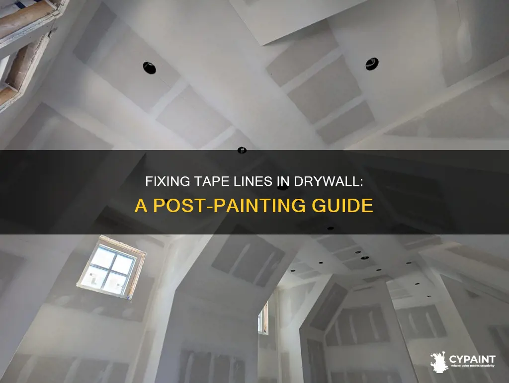how to fix tape lines in drywall after painting