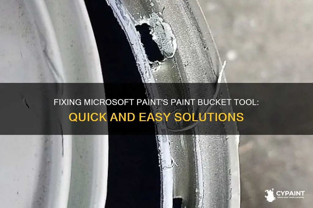 how to fix the paint bucket tool on paint microsoft