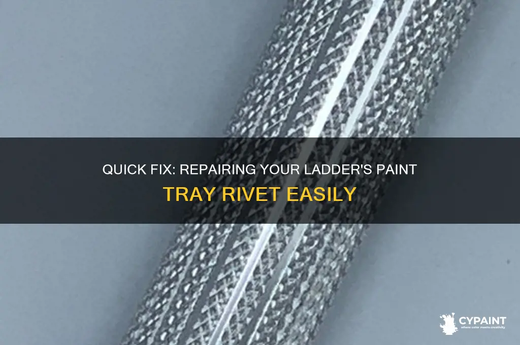 how to fix the paint tray riviot on your ladder
