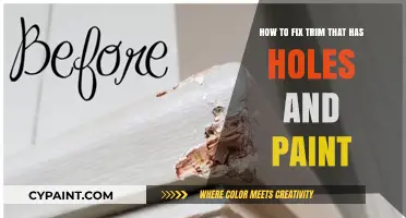Repairing Trim: Filling Holes and Painting