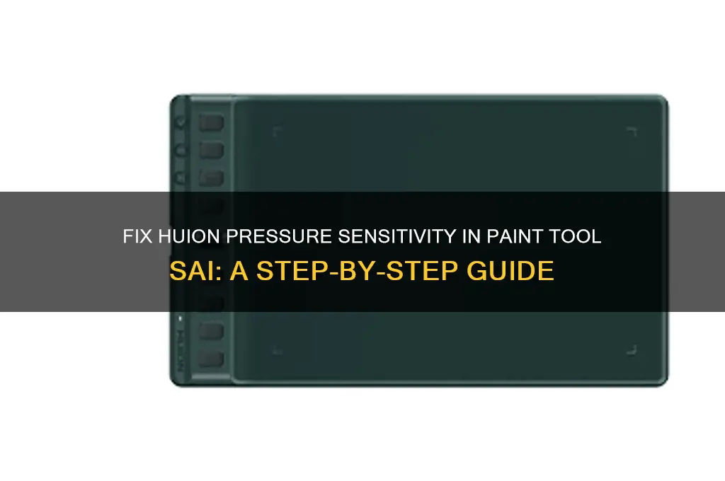 how to fix your huion drawing pressure paint tool sai