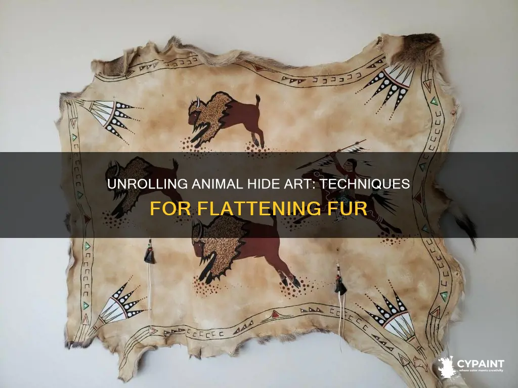 how to flatten animal hide that has been painted