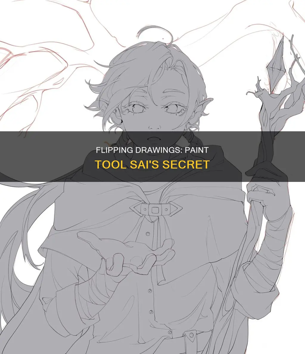 how to flip a drawing in paint tool sai
