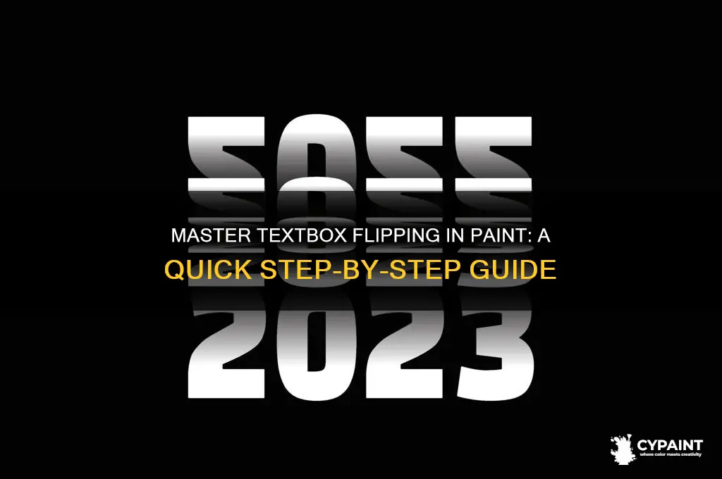 how to flip a textbox in paint