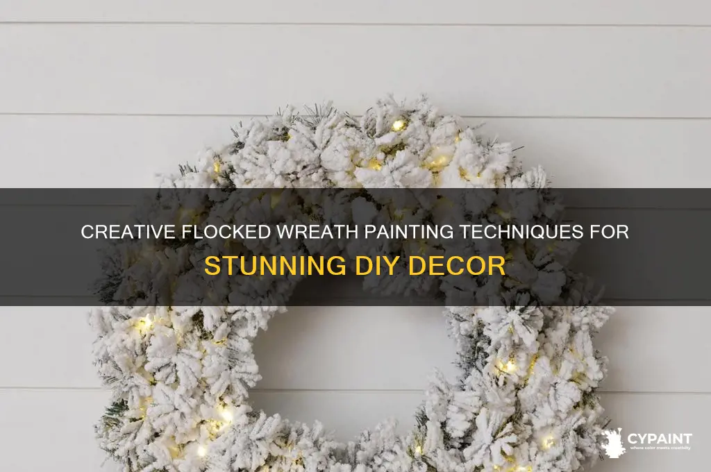 how to flock a wreath with paint