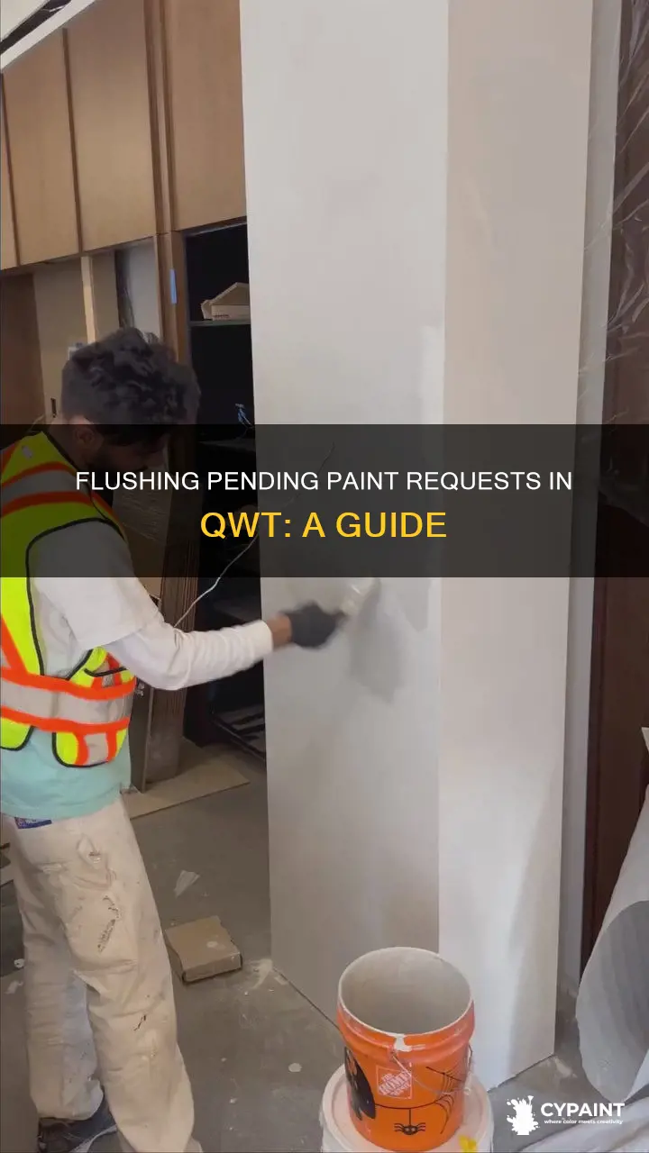 how to flush all pensing paint request in qwt