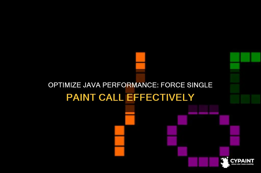how to force java program to call paint only once