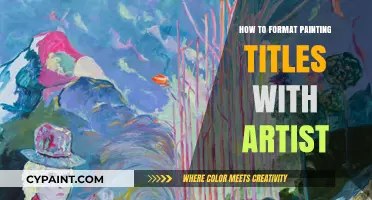Mastering Art Presentation: Properly Formatting Painting Titles with Artist Names