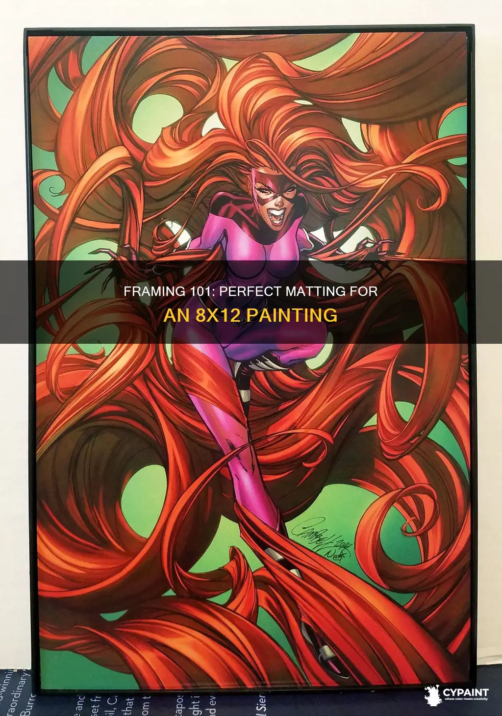 how to frame 8x12 painting with right size matt