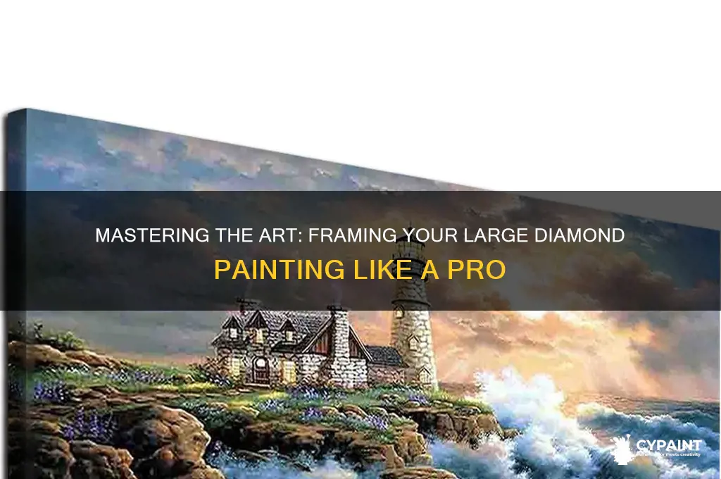 how to frame a large diamond painting