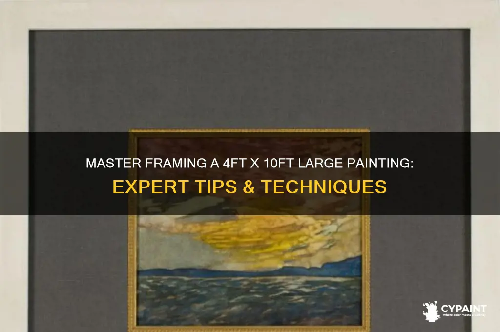 how to frame a large painting 4ft x 10 ft