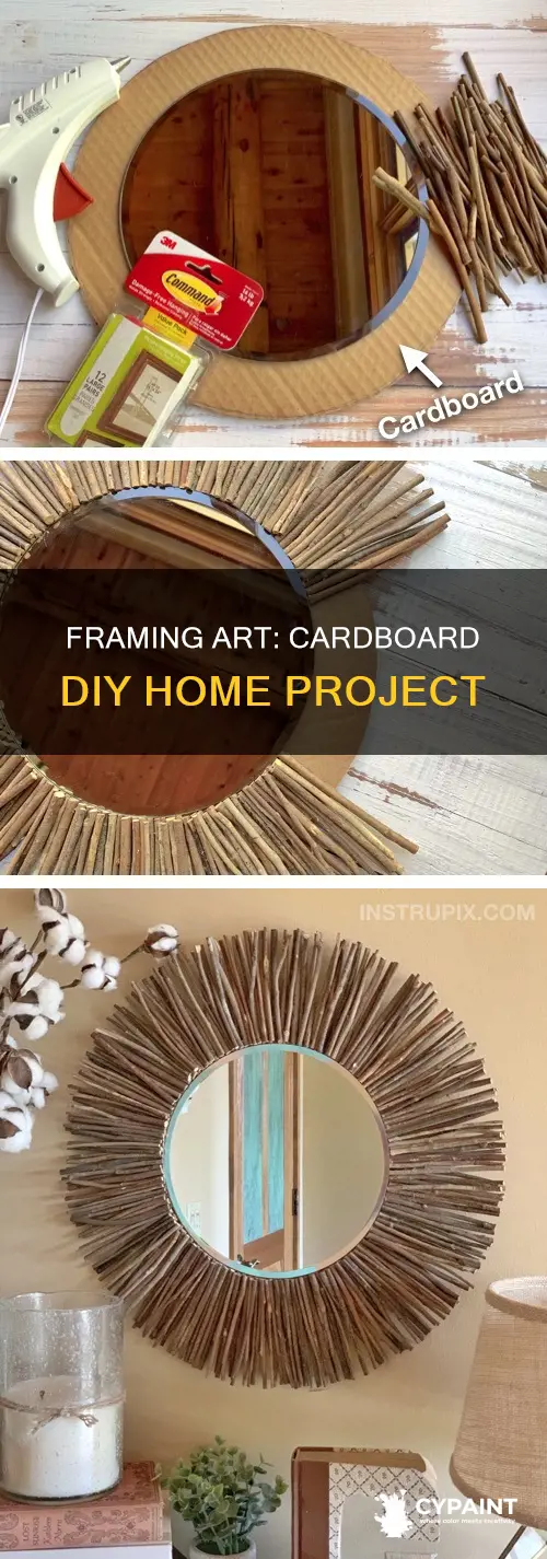 how to frame a painting at home with cardboard