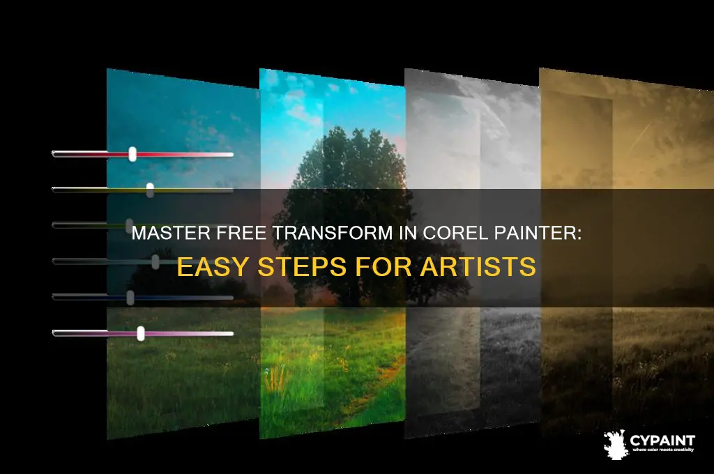 how to free transform in corel painter