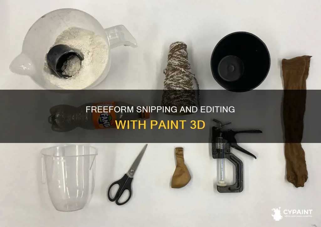 how to freeform cut and paste in paint 3d