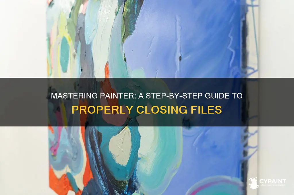 how to fully close files on painter