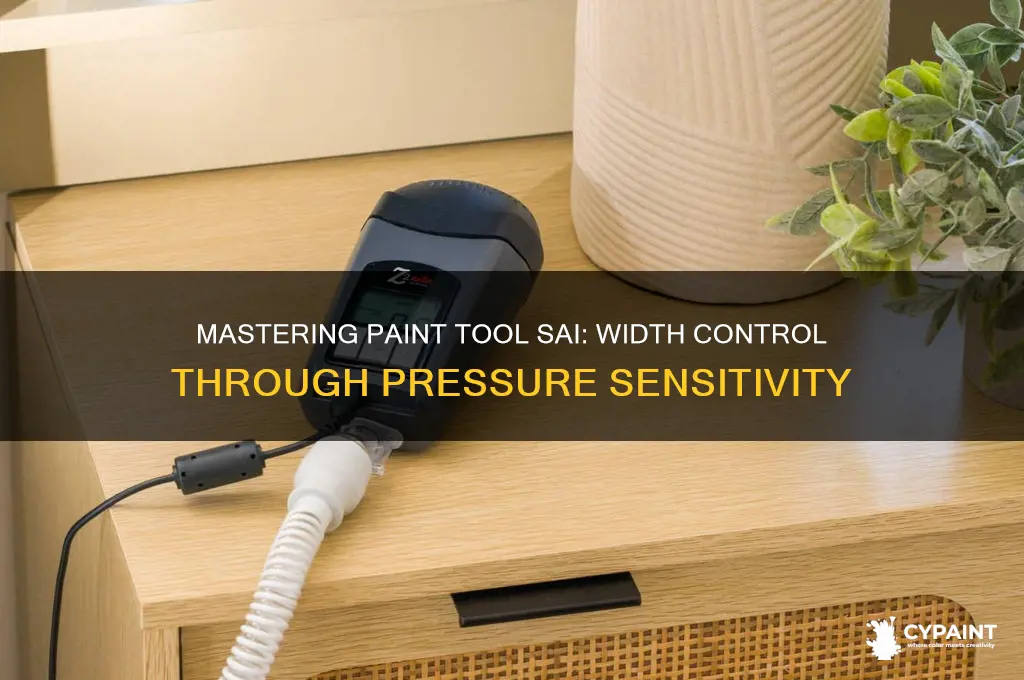 how to ger width by pressure on paint tool sai