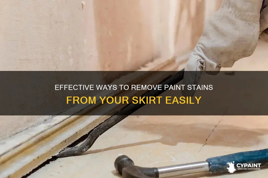 how to gey paint off a skirt