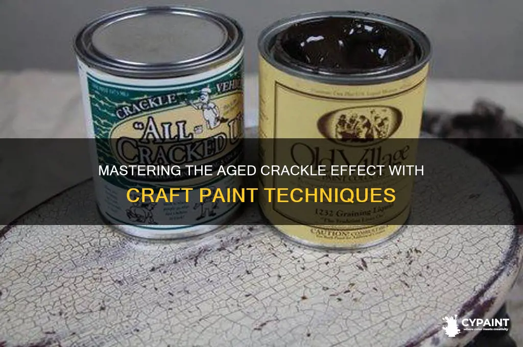 how to give a craft paint aan aged crackle effect