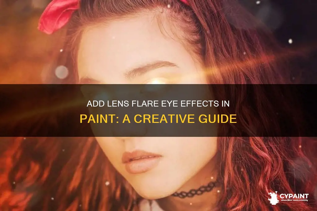 how to give a image lens flare eyes in paint