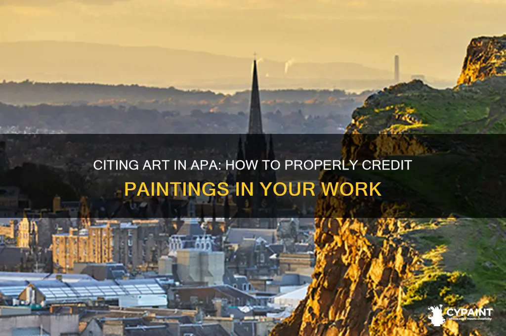 how to give credit to in a painting in apa