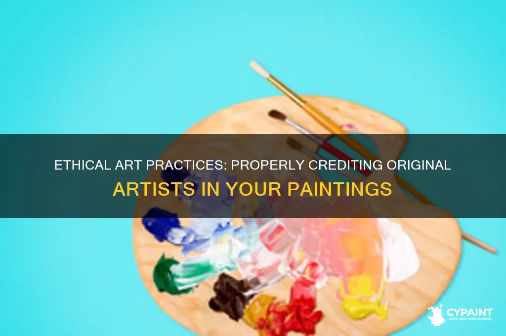 how to give credit when you paint someone else