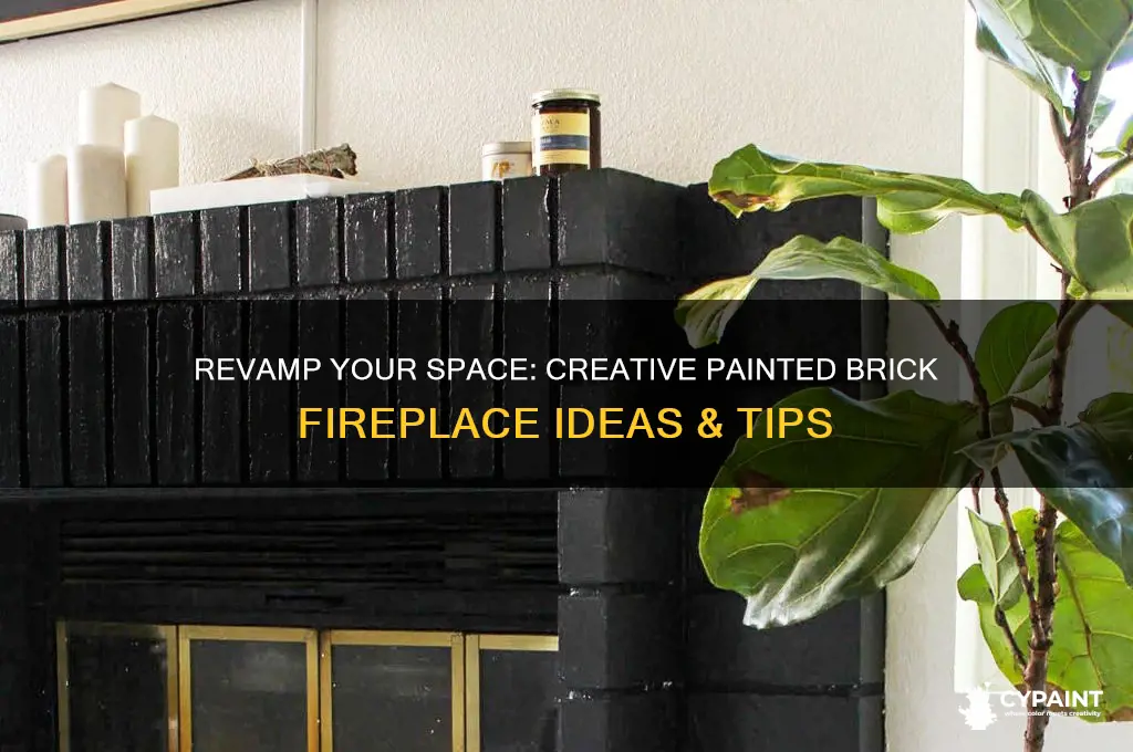 how to give painted brick fireplace ideas