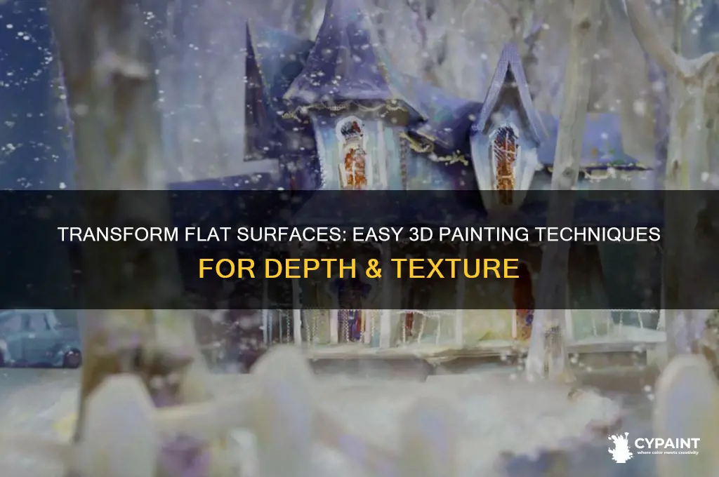 how to give painted flat surface 3 dimensions