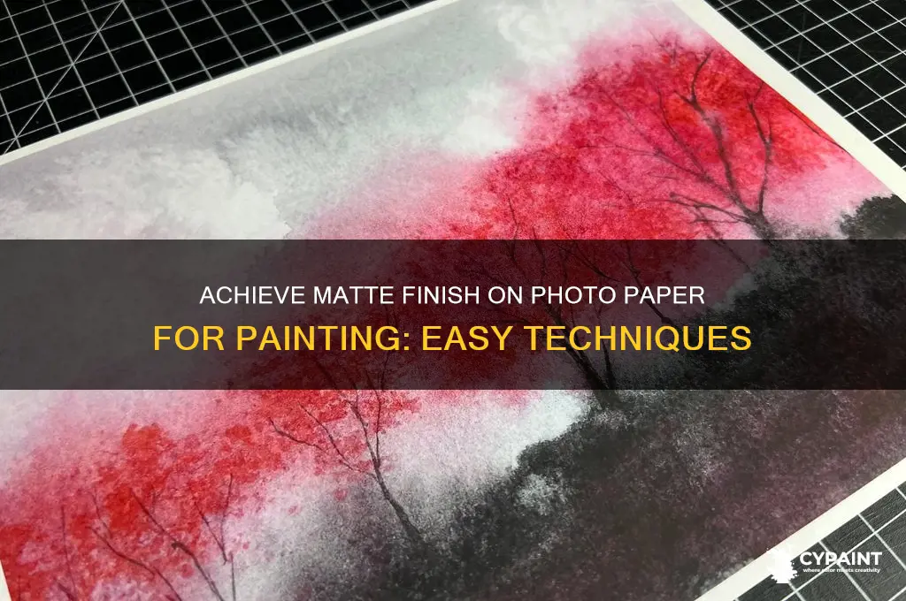 how to give photo paper a matte finish for paint