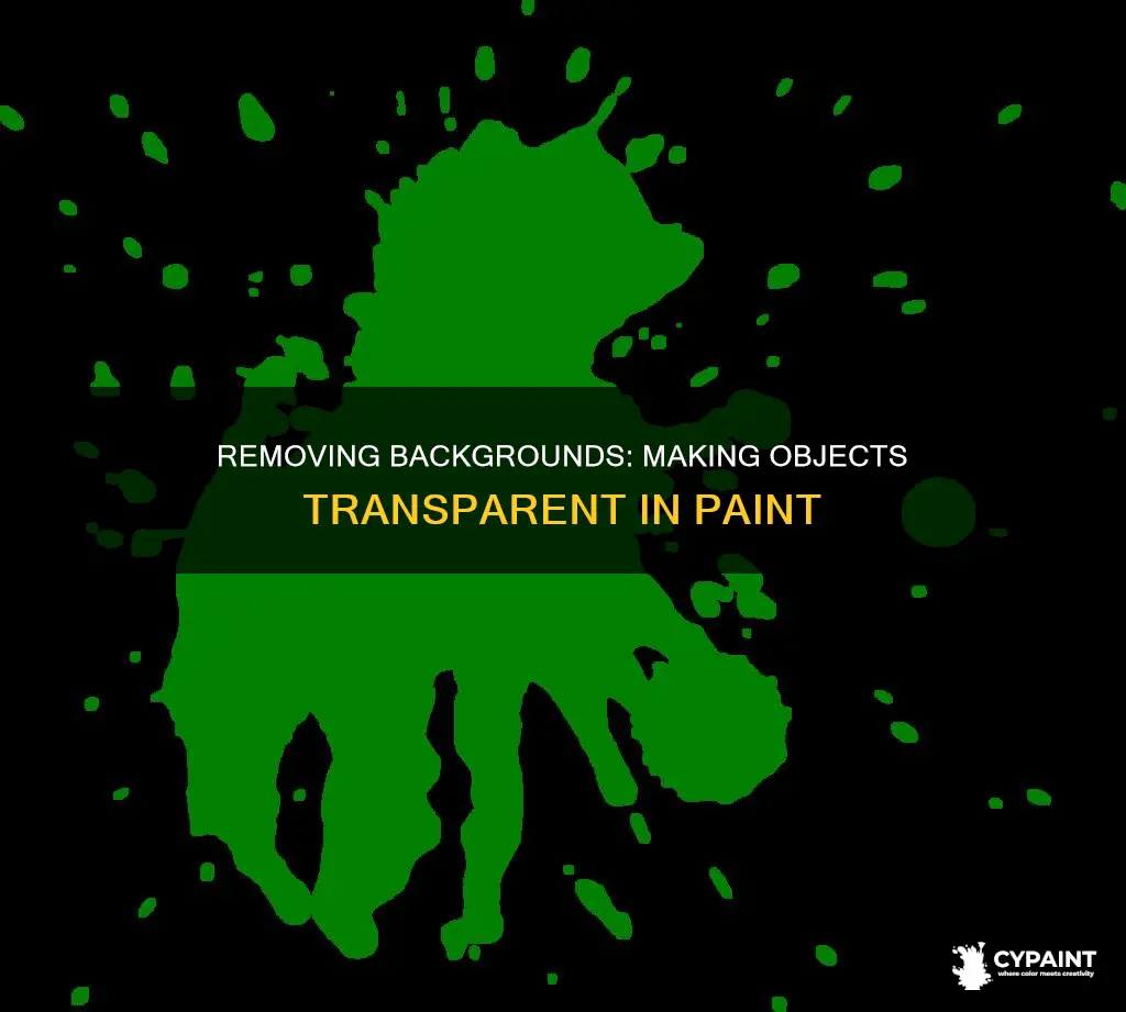 how to give something a transparent background in paint