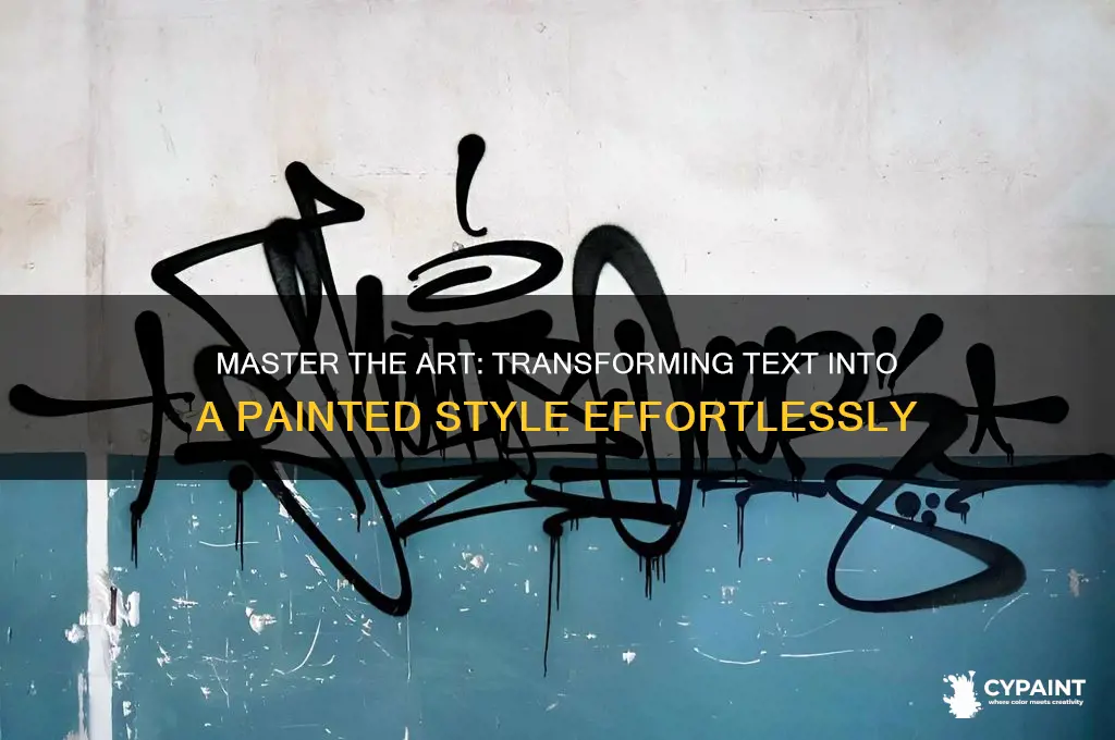 how to give text a painted style