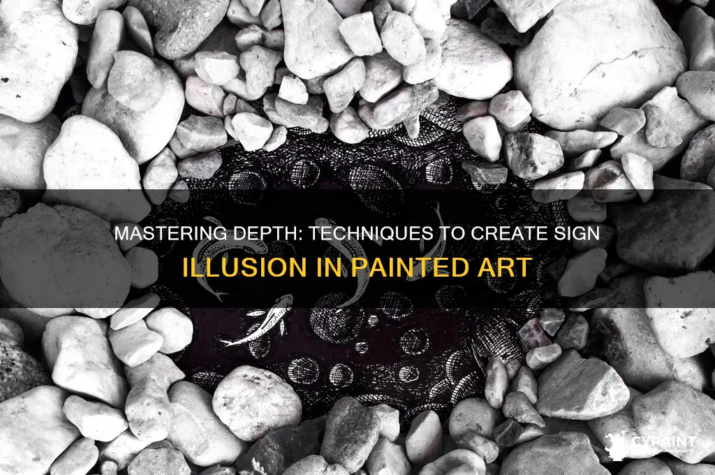 how to give the illusion of sgine in painted art