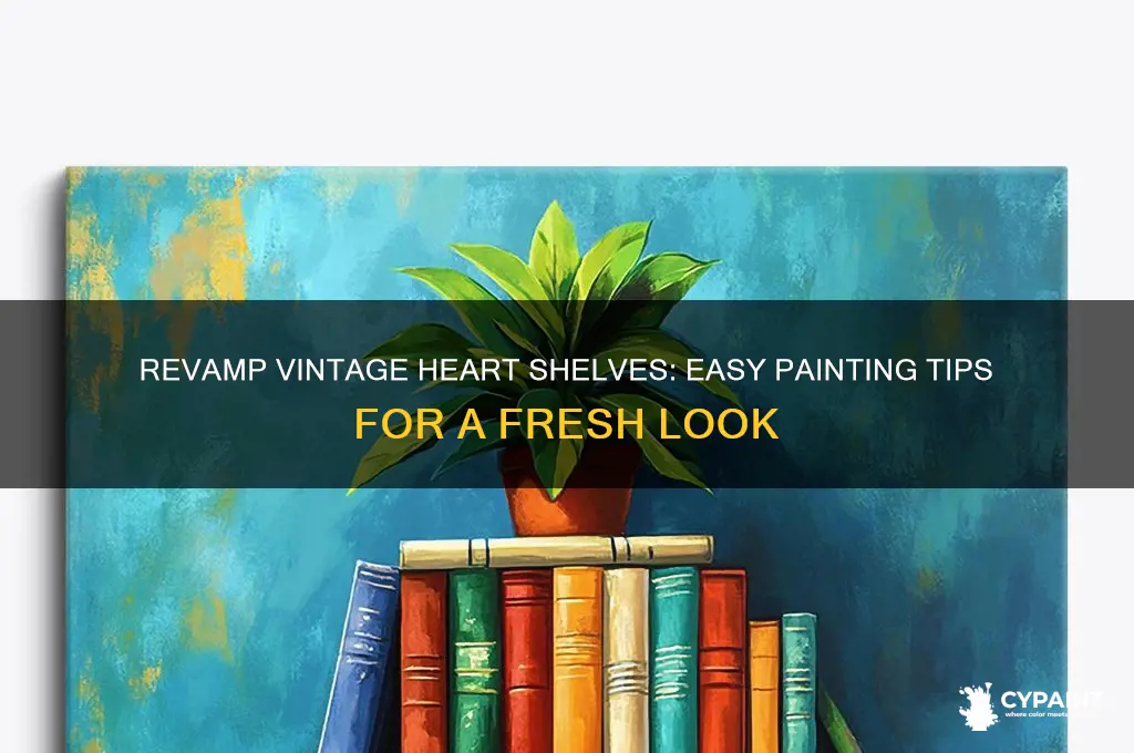 how to give vintage heart shelves a new look painting