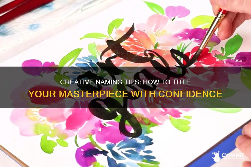Creative Naming Tips: How To Title Your Masterpiece With Confidence ...